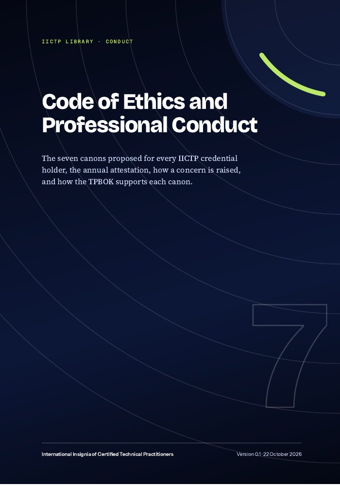 Cover of Code of Ethics and Professional Conduct
